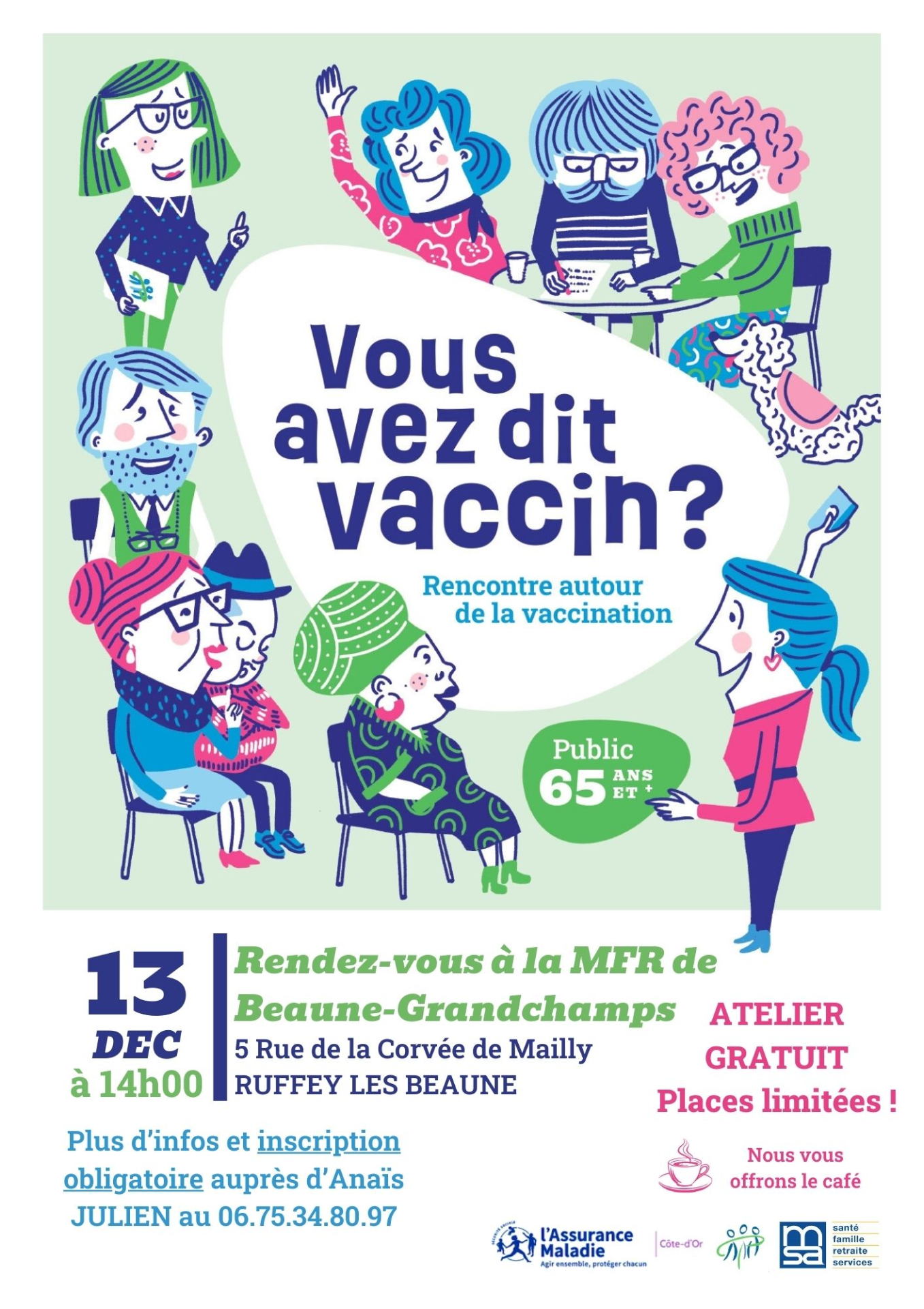 ATELIER VACCINS POUR LES + DE 65 ANS